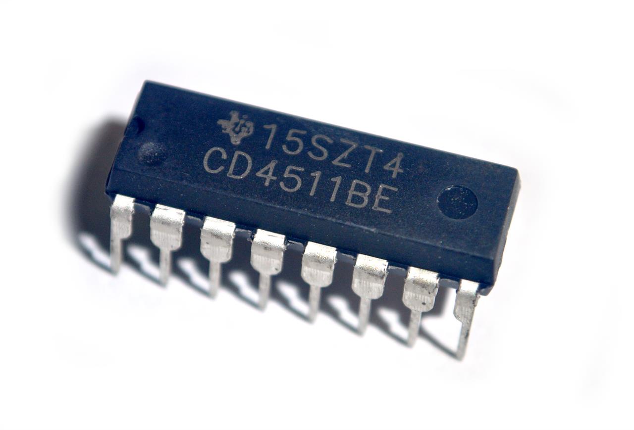 Circuitos integrados de lógica digital - Circuito Integrado CD4511BE