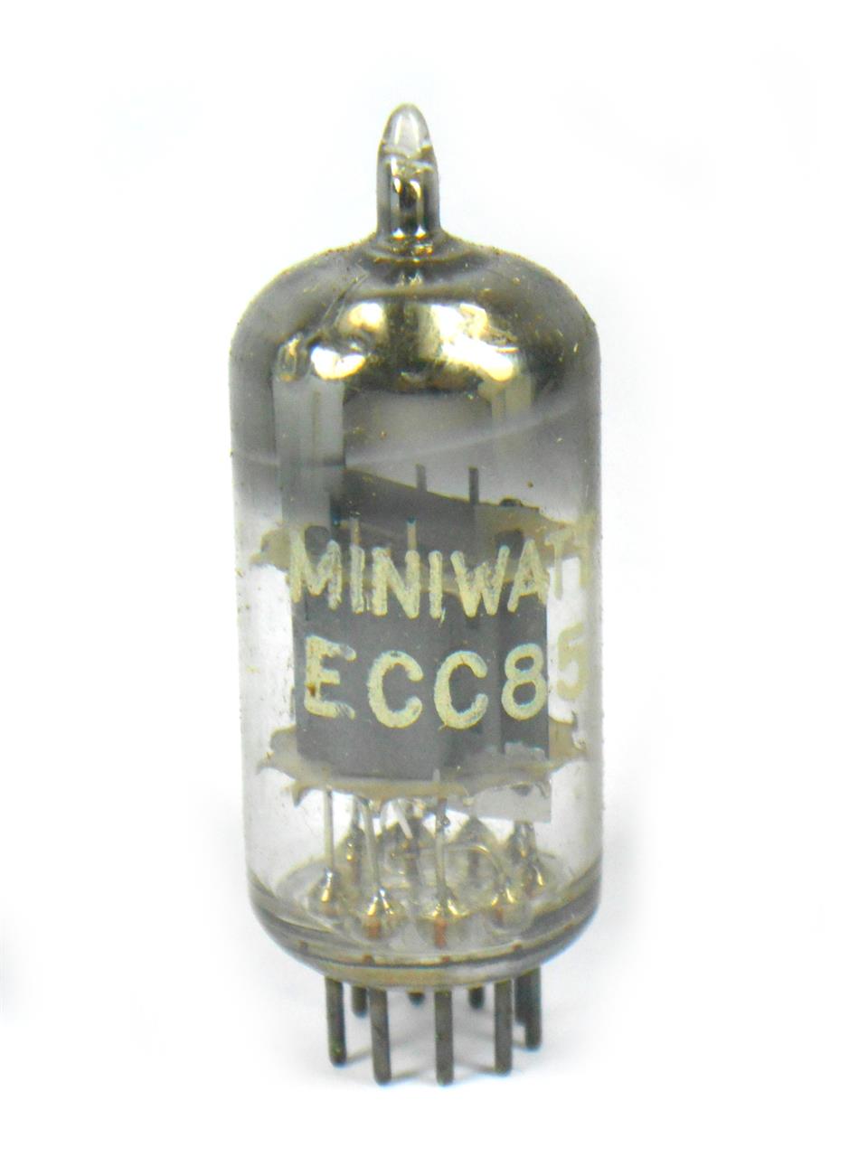 Válvulas triodos duplos e geminados para soquete miniatura de nove pinos - Válvula ECC85 6AQ8 Miniwatt